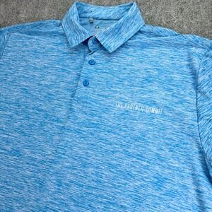 Under Armour Polo Shirt Mens XL Blue Heatgear Loose Fit The Partner Summit‎